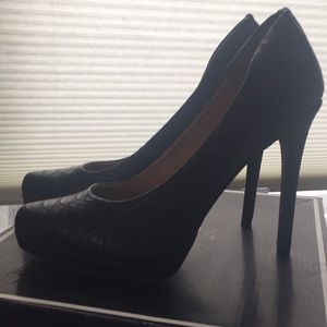 Black python 3.5” high heel